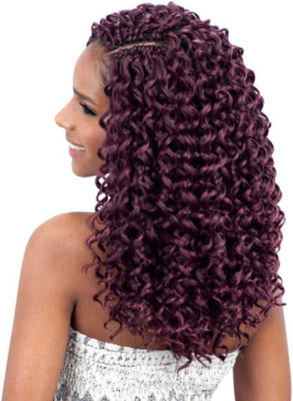 Freetress Synthetic Hair Crochet Braids Gogo Curl 12" (4-Pack, 1B)