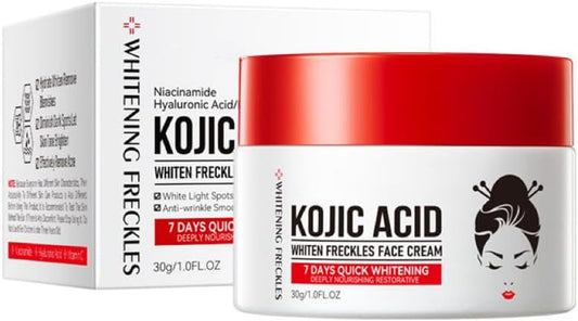 Kojic Acid Cream - 1.7 Fl Oz / 50 Ml - Skin Brightening Cream for Face, Body, Hands - with Glycolic Acid Face Cream Face Care