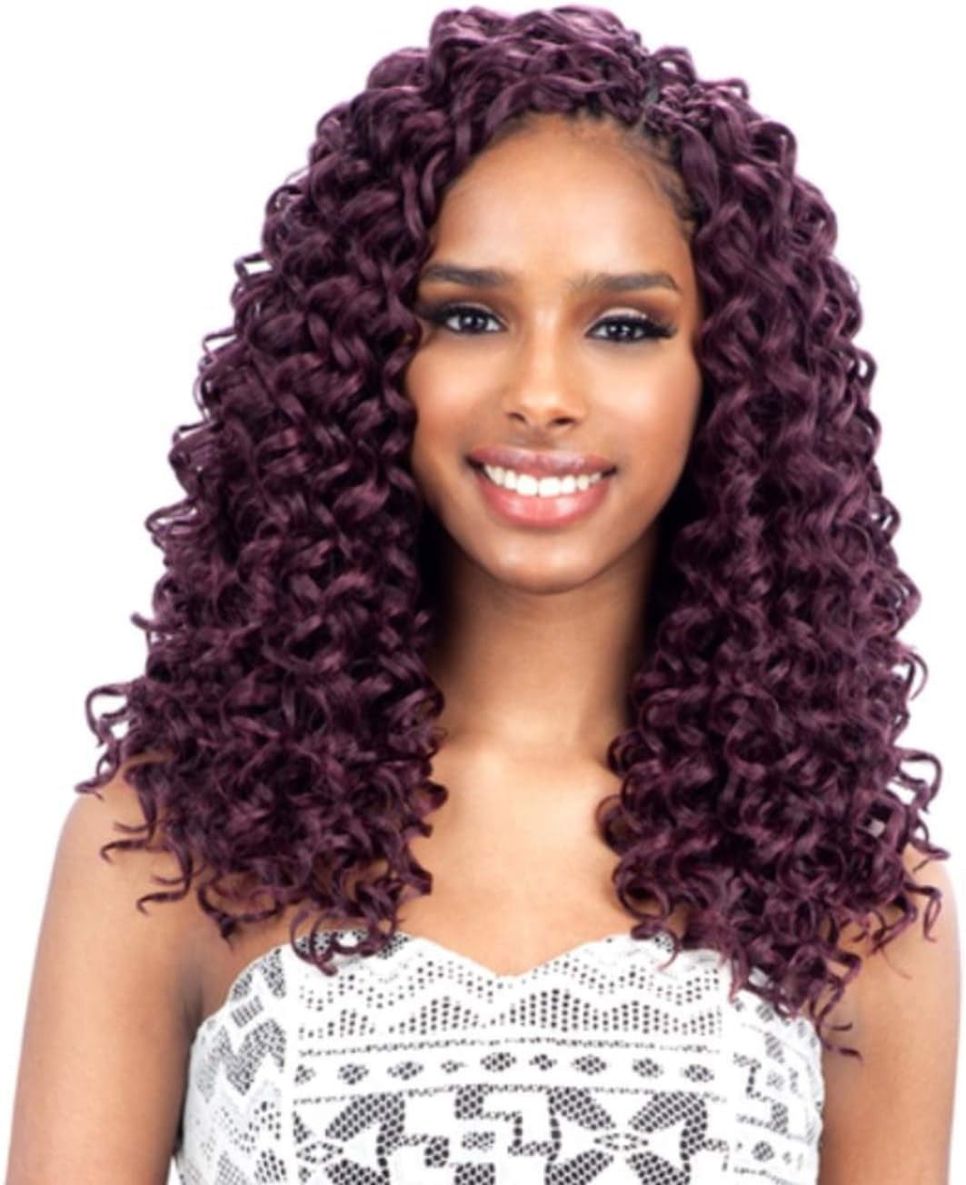 Freetress Synthetic Hair Crochet Braids Gogo Curl 12" (4-Pack, 1B)